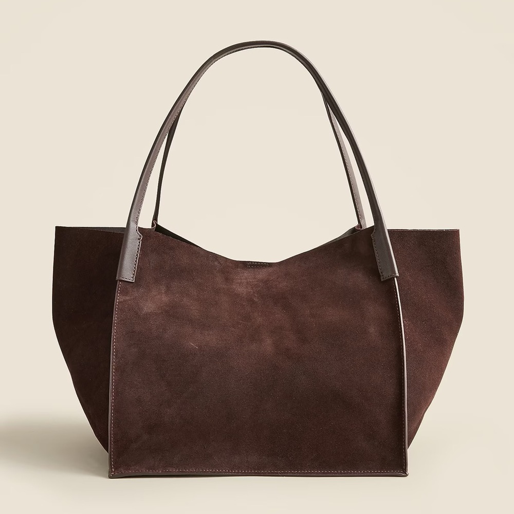 J Crew Unstructured large Berkeley tote in suede BNWT
